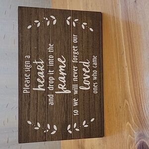 Wooden hearts sign